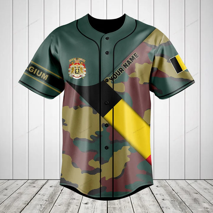 Mens Fashion Baseball Jersey - قميص رجالي صيفي كاجوال بأزرار وتصميم