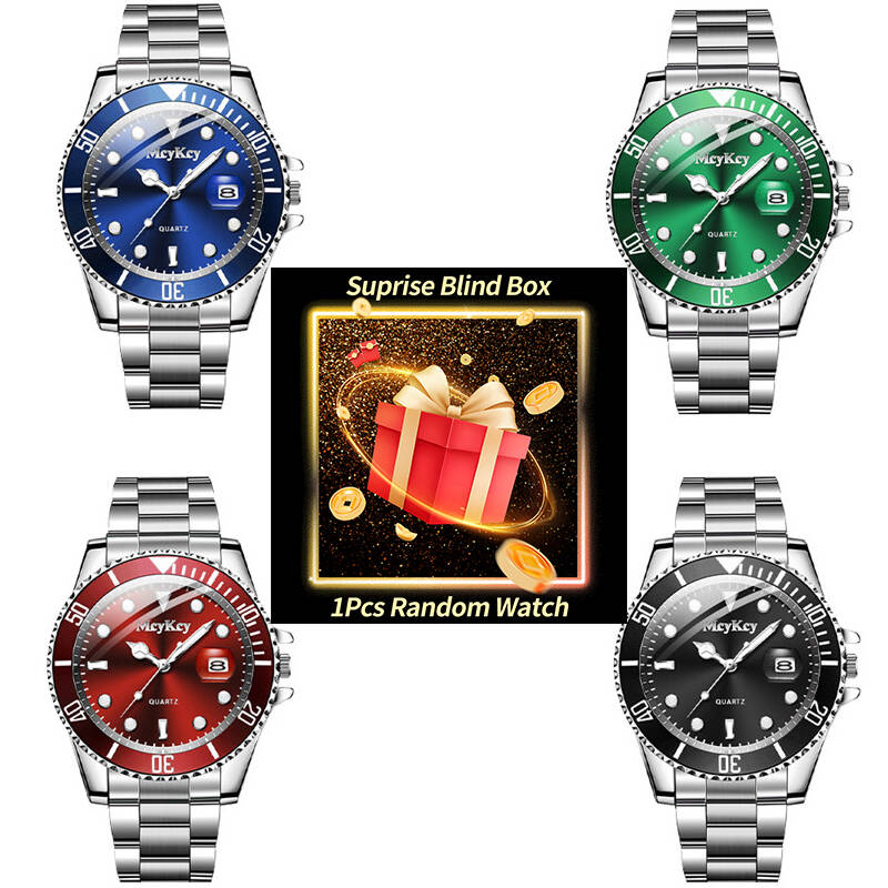 Fashion Mens Watches - 1 قطعة مفاجأة سر ساعة صندوق