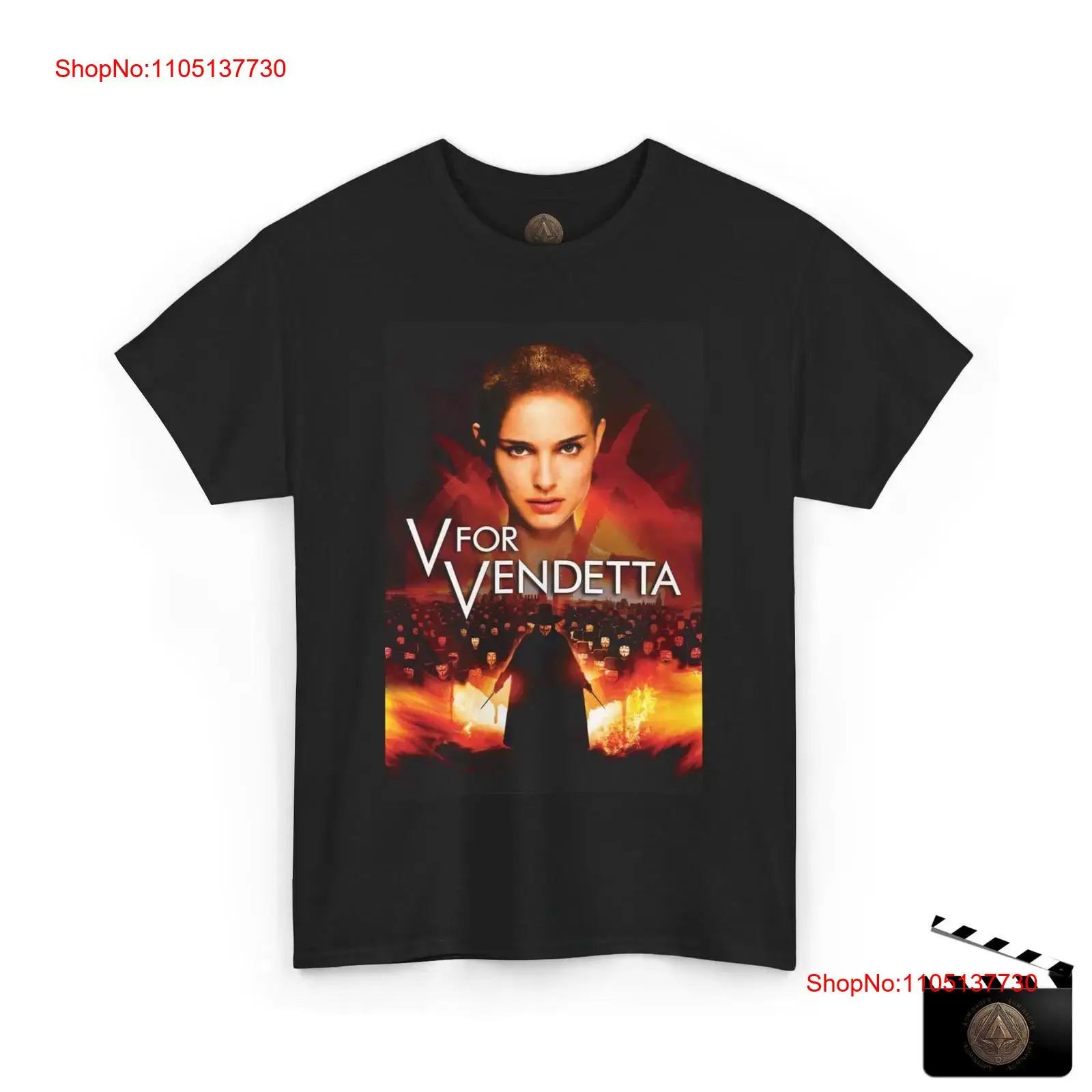 Men'S Fashion V Neck T Shirts - تي شيرت V For Vendetta Movie