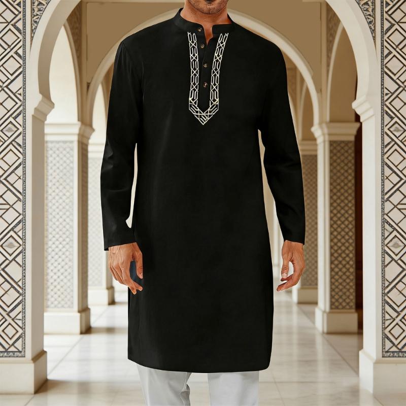 Men'S Fashion For Hot Weather - Y3NE رجل فضفاض مناسب للمسلمين رداء