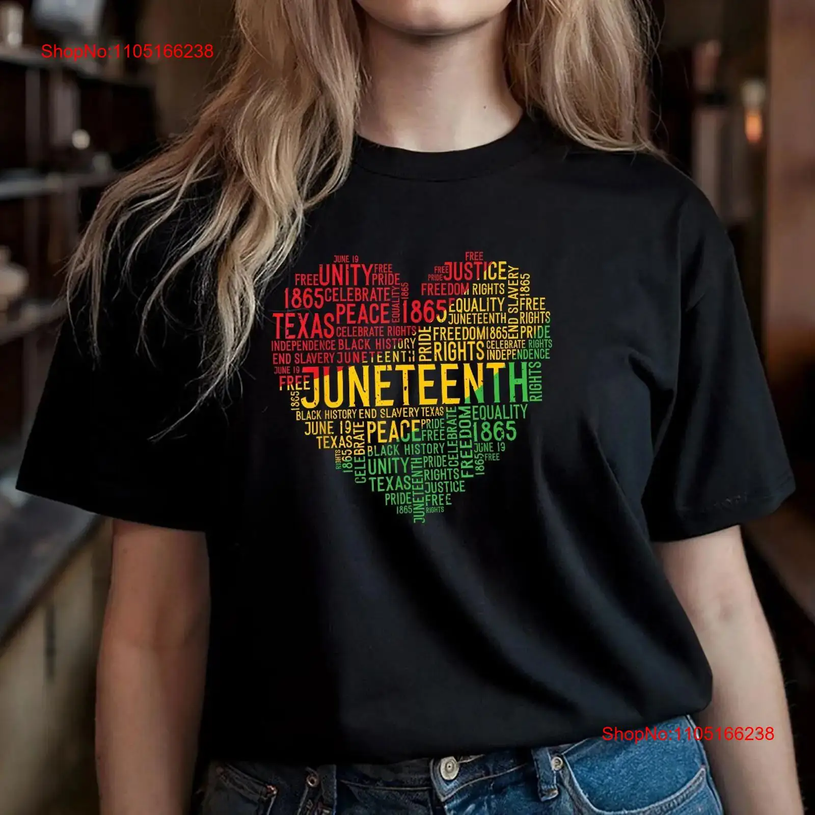 Men'S Fashion History - تي شيرت Juneteenth Heart تي شيرت