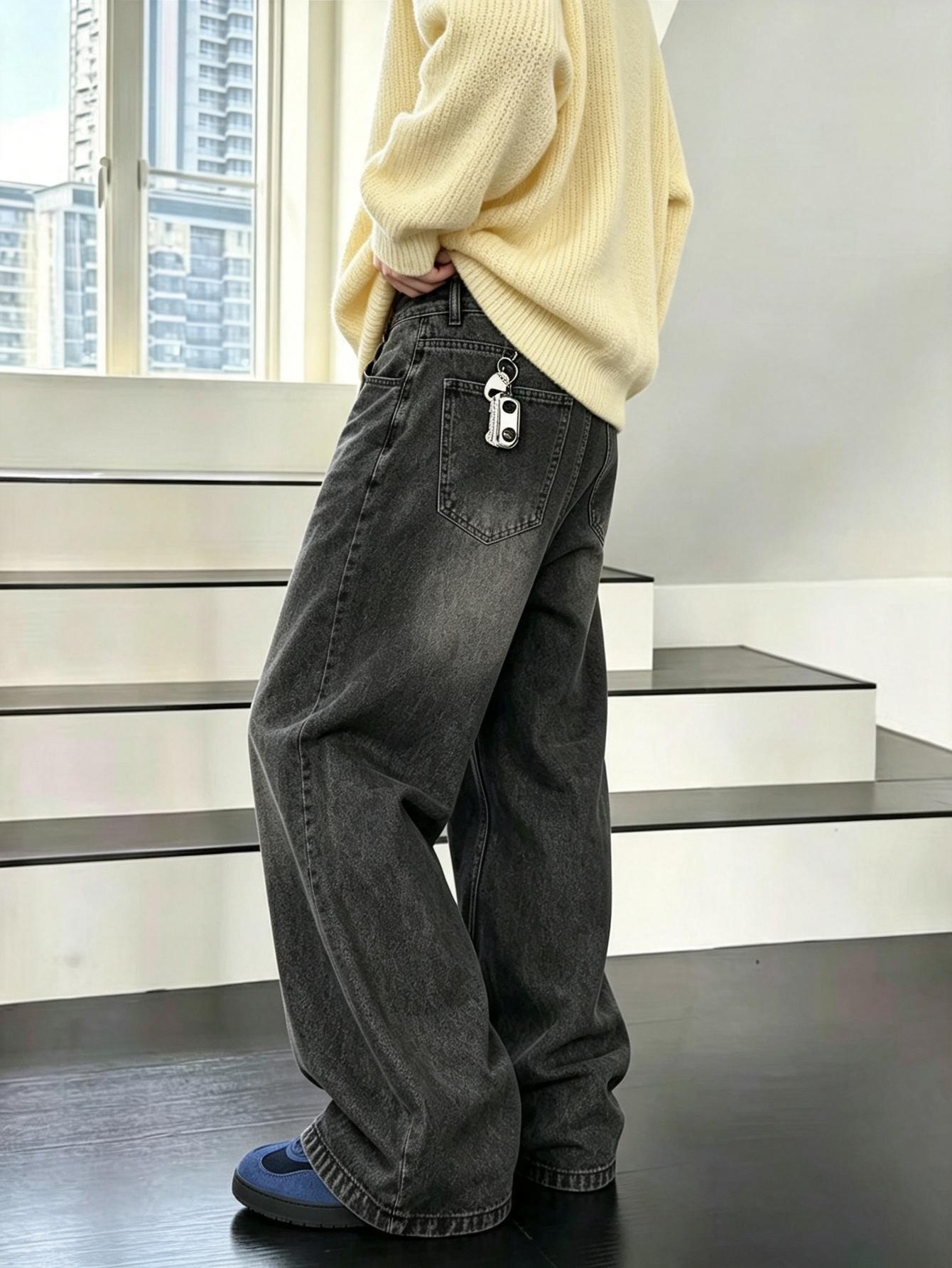 جينز رجالي واسع بتصميم Y2K، بن - مراجعة Men'S Fashion For 60 Year Old وسعره