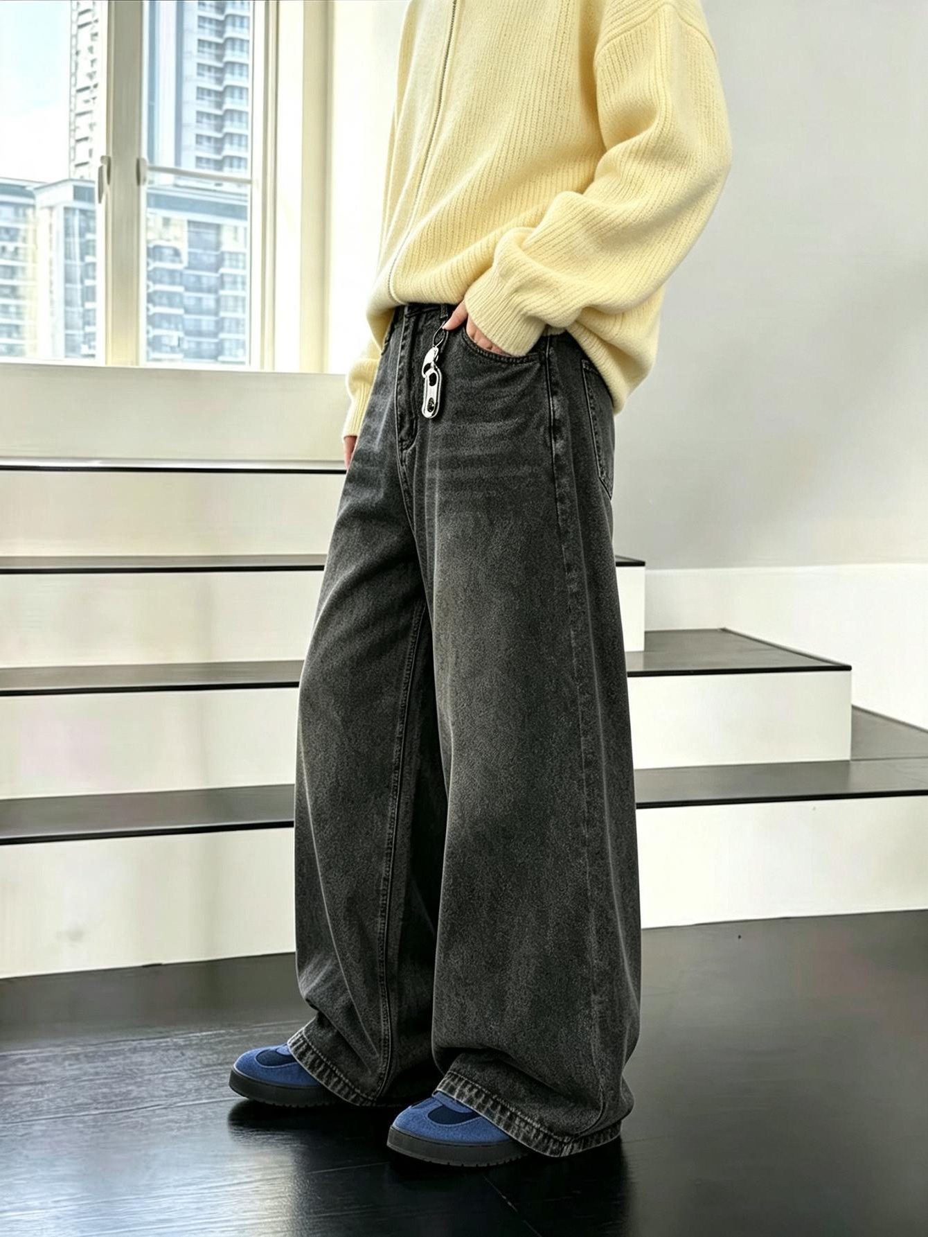 جينز رجالي واسع بتصميم Y2K، بن - مراجعة Men'S Fashion For 60 Year Old وسعره