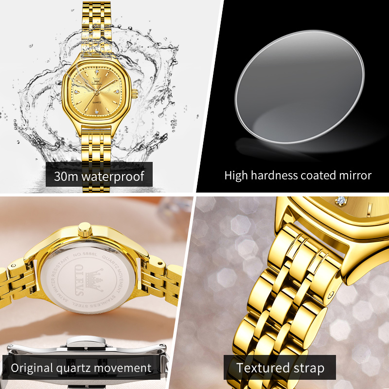 OLEVS 5888 ساعات السيدات الذهب - مراجعة Fashion Mens Watches وسعره