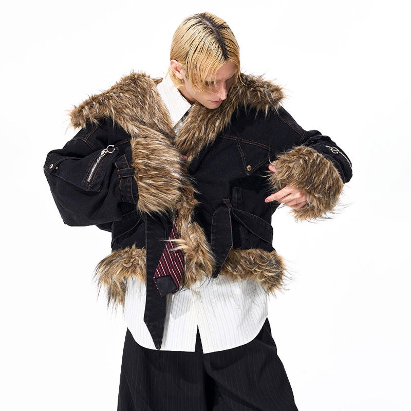 LUZHEN موضة شخصية فو الفراء ال - مراجعة Fashion Harness Men وسعره