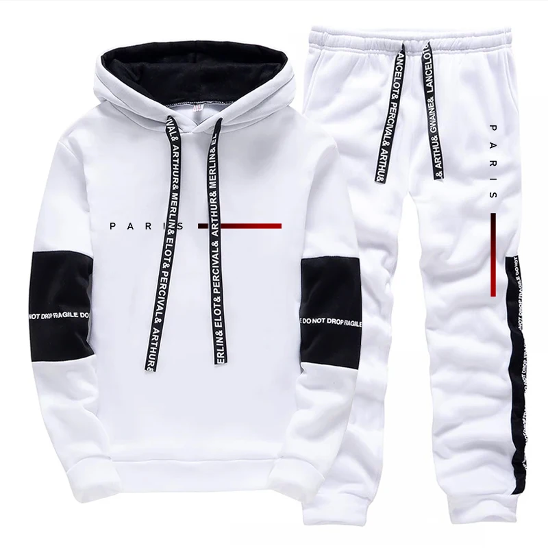طقم هودي رجالي بتصميم باريسي ع - مراجعة Jogger Sweatpants Men وسعره