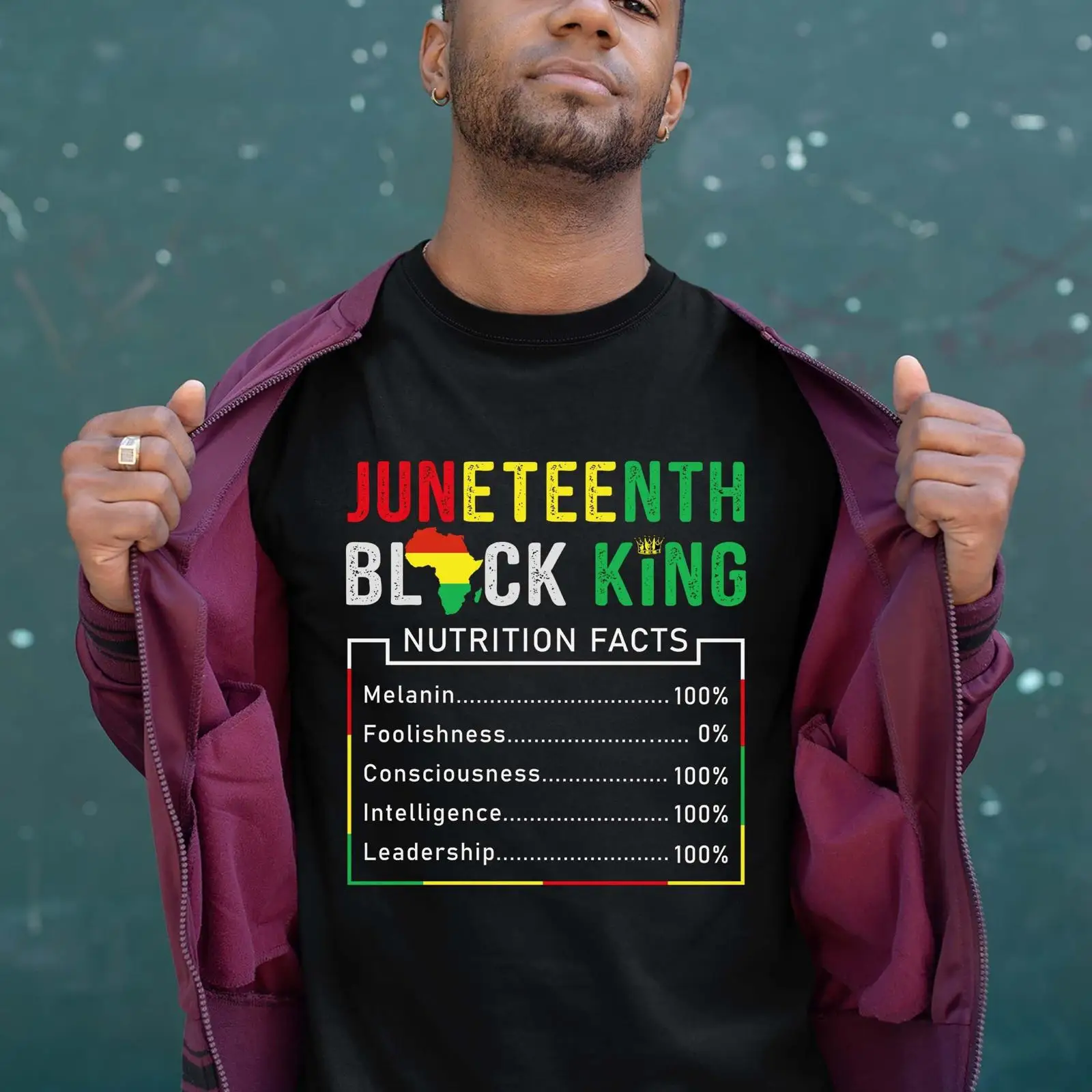 تي شيرت Juneteenth Black King  - مراجعة Men'S Fashion History وسعره