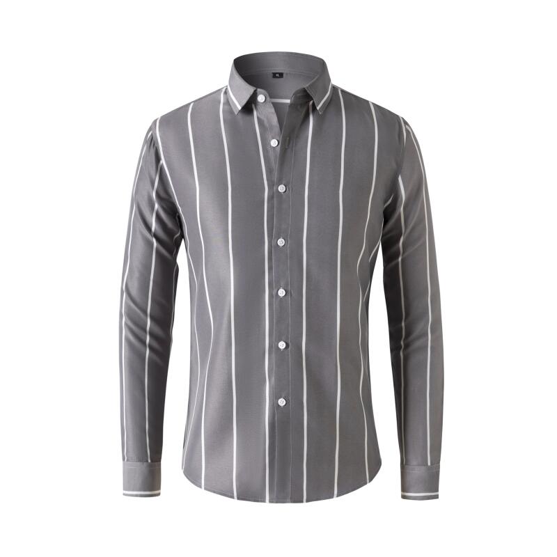قميص رجالي مخطط بأكمام طويلة و - مراجعة Mens Fashion Dress Shirts وسعره