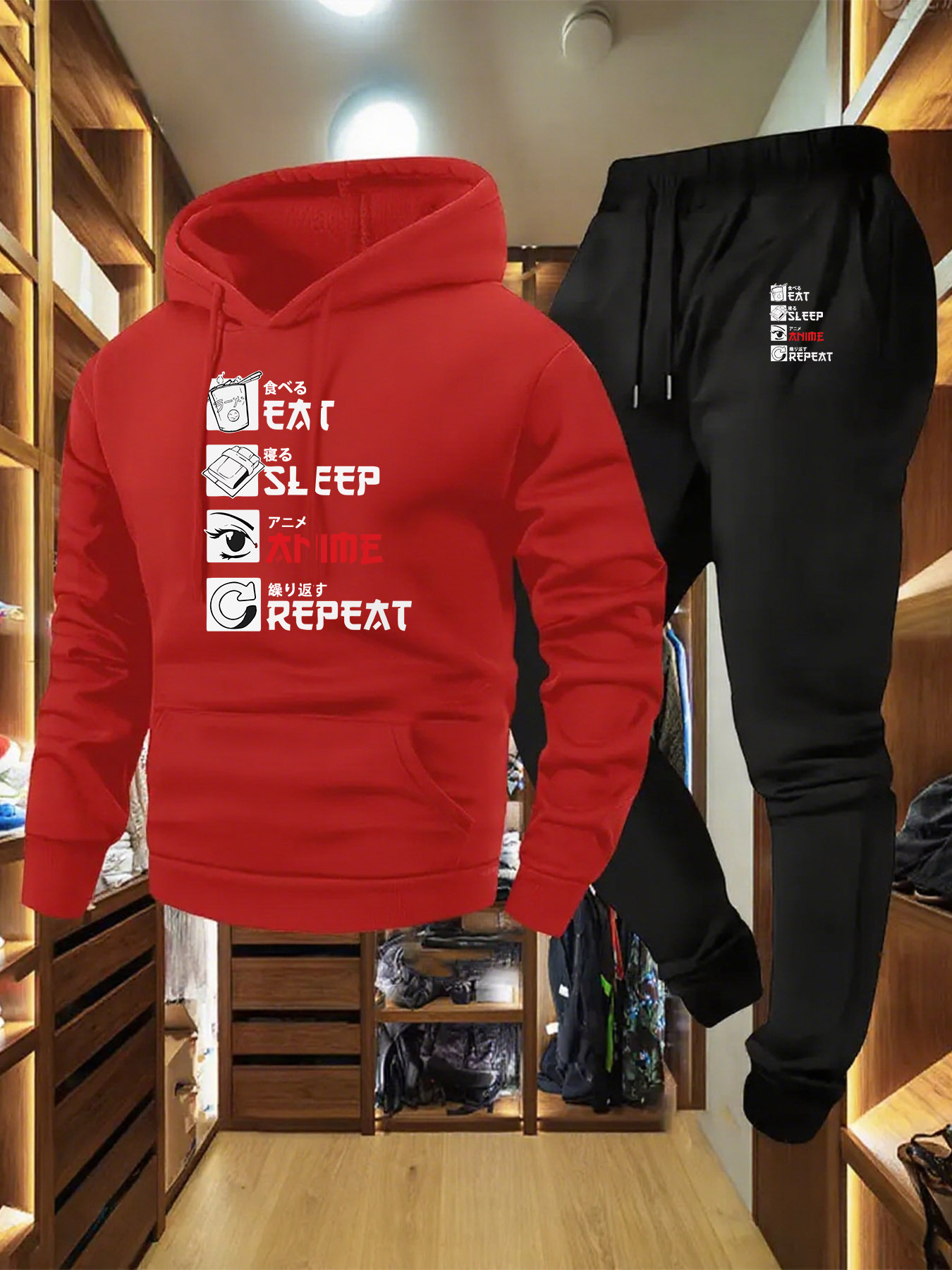 بدلة رياضية رجالية مطبوعة بحرو - مراجعة Jogger Sweatpants Men وسعره
