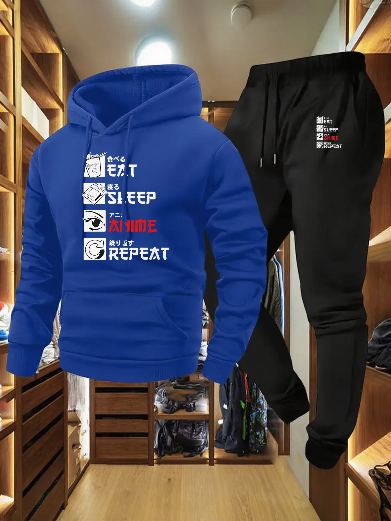 بدلة رياضية رجالية مطبوعة بحرو - مراجعة Jogger Sweatpants Men وسعره