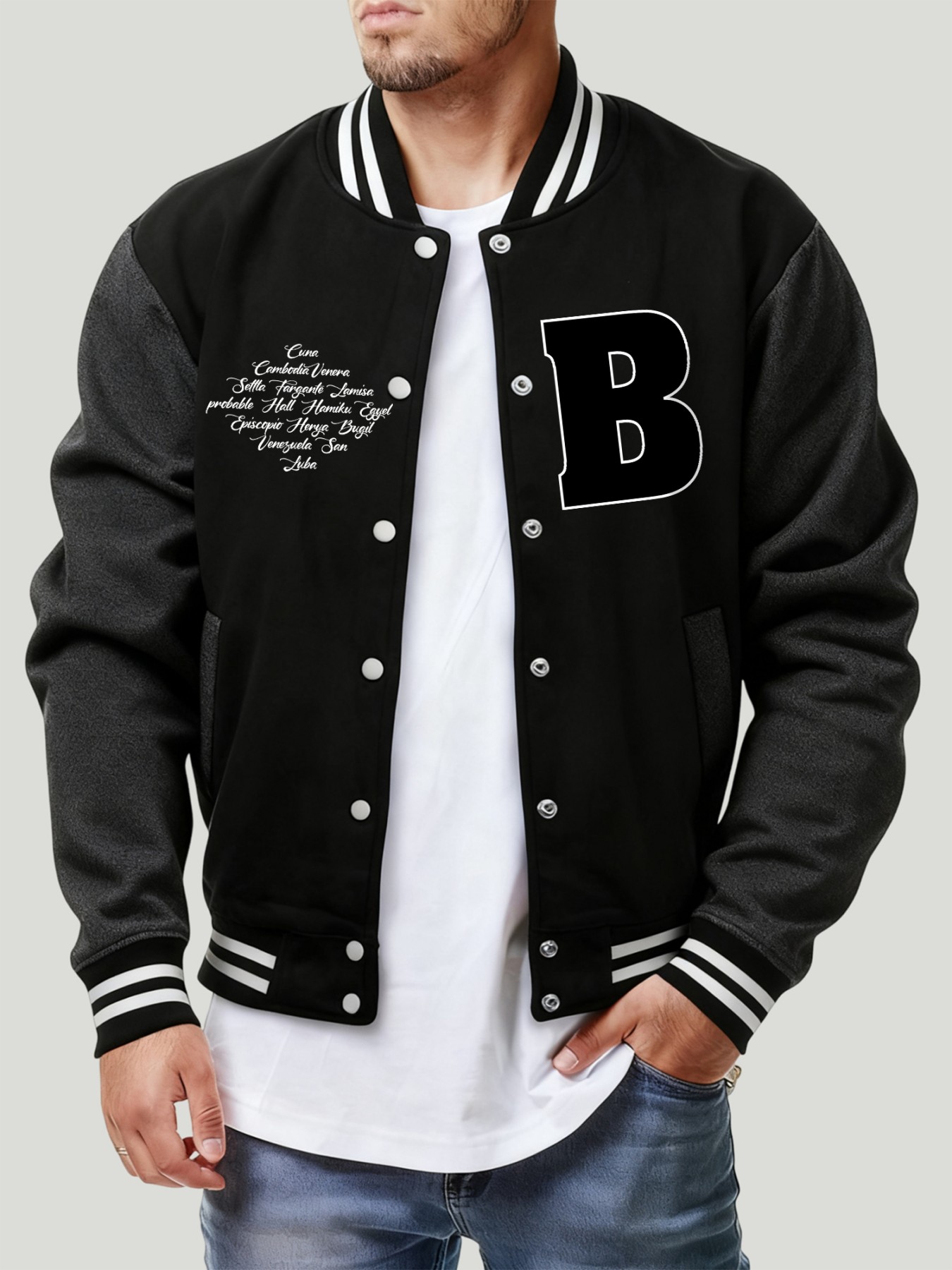 حرف B مكان مختلف طباعة الرجال  - مراجعة Mens Fashion Baseball Jersey وسعره