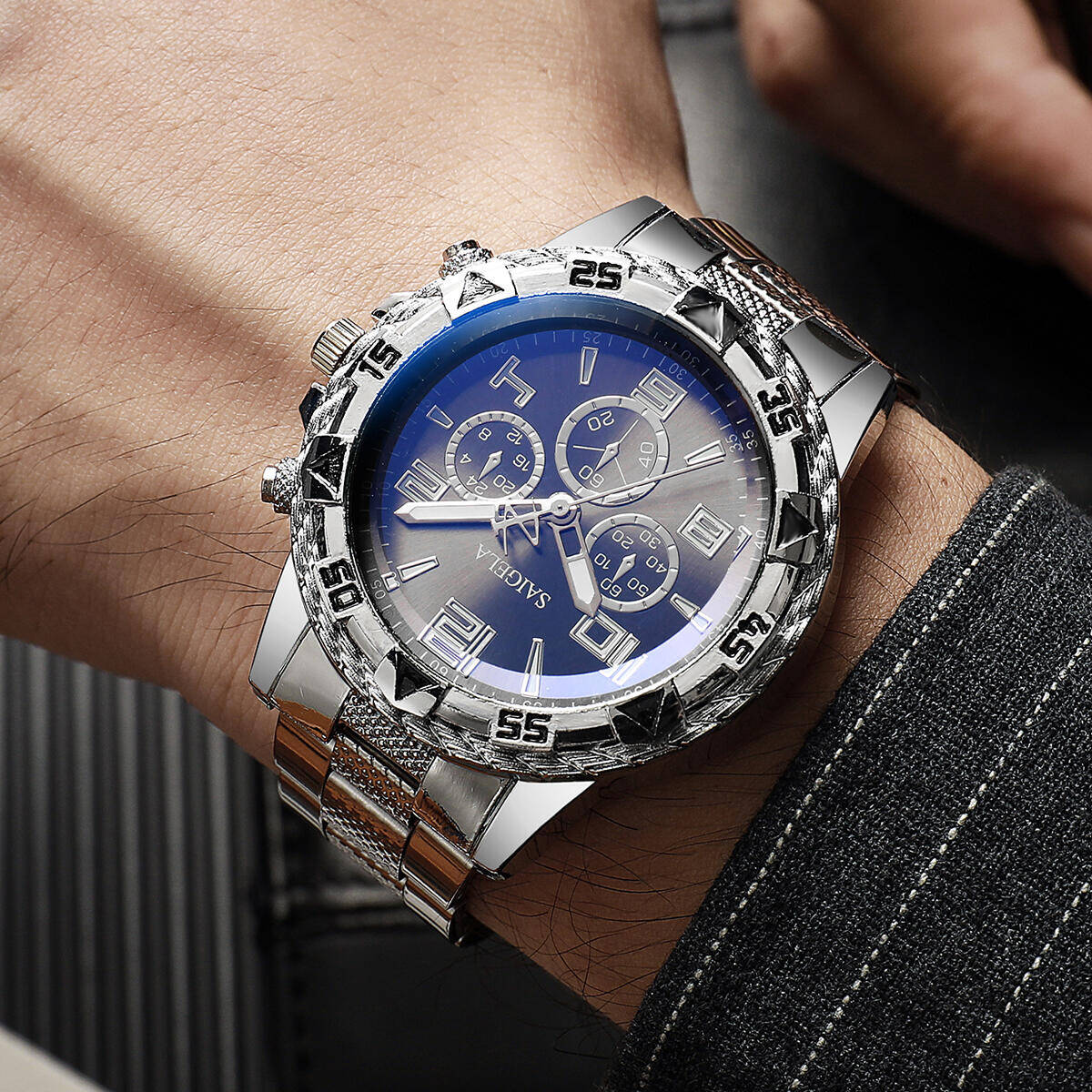 1 قطعة ساعة سر مفاجأة صندوق أع - مراجعة Fashion Mens Watches وسعره